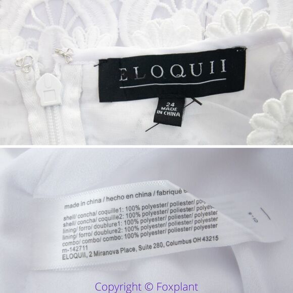 NEW Eloquii white Lace Wide Leg long sleeves Jumpsuit, women's size 24 - Picture 16 of 16